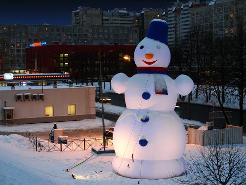 Снеговик с шарфиком фото
