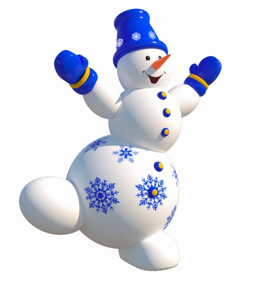Надувной Снеговик «Весельчак» фото