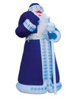 Новогодняя надувная фигура Дед Мороз Vip в синем фото